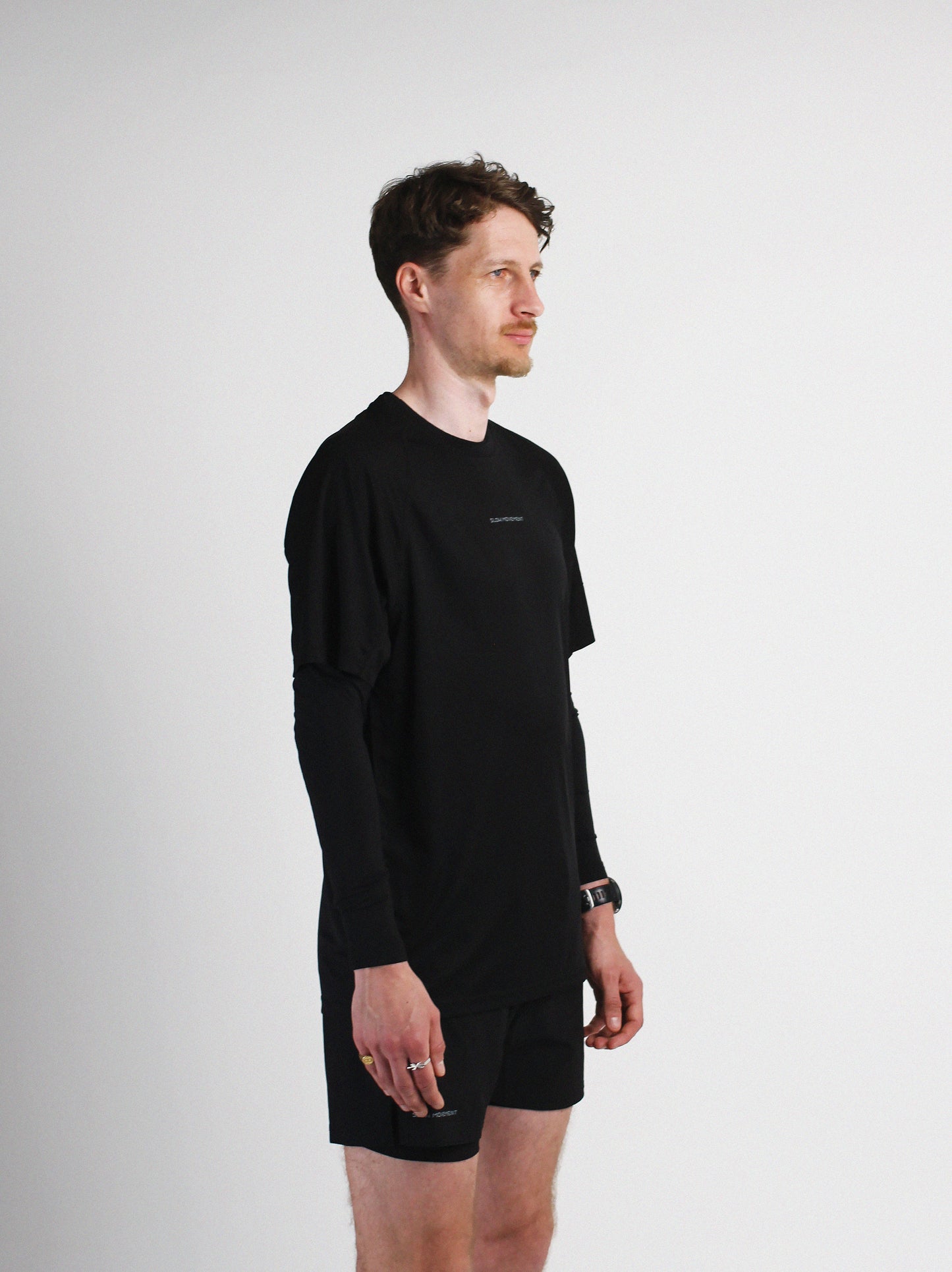 Slow Movement Mens Black Active Tshirt