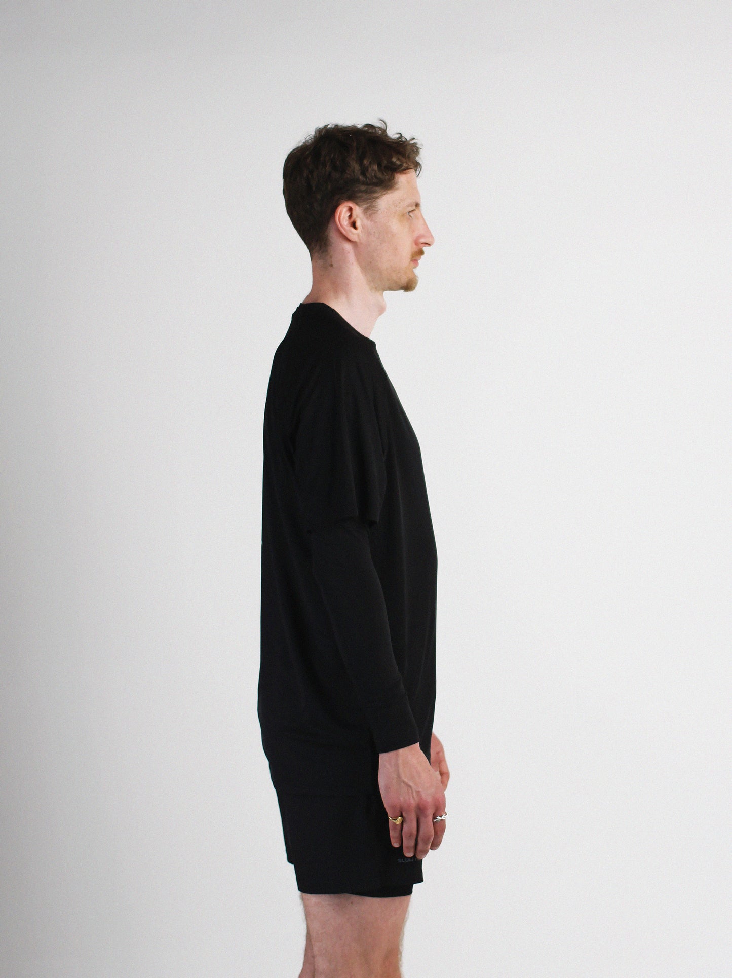 Slow Movement Mens Black Active Tshirt