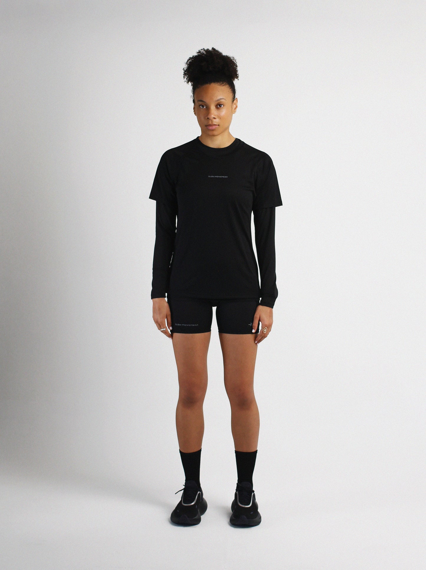 Slow Movement Womens Black Active Tshirt
