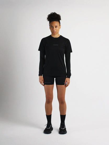 Slow Movement Womens Black Active Tshirt