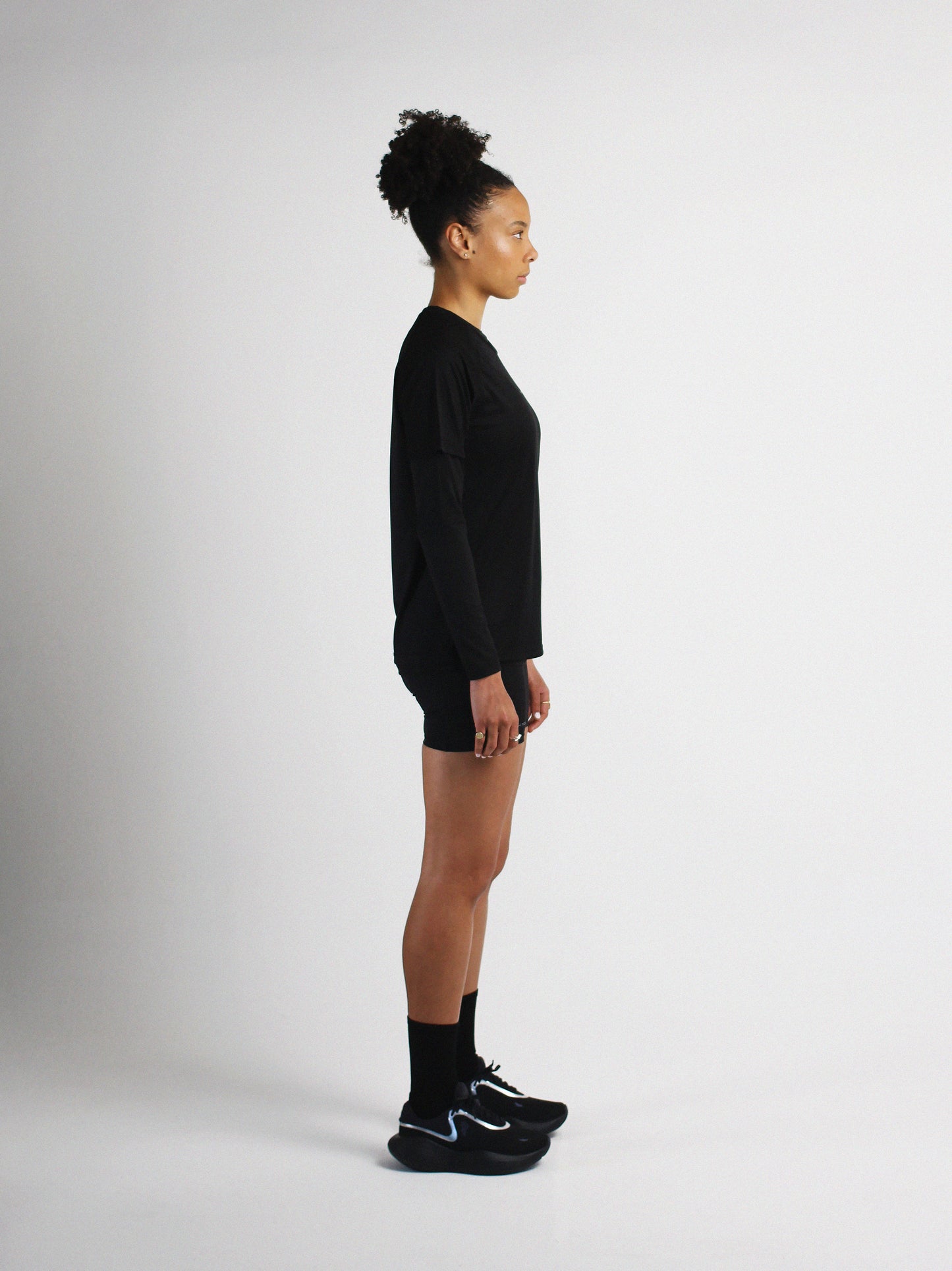 Slow Movement Womens Black Active Tshirt