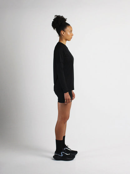 Slow Movement Womens Black Active Tshirt
