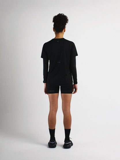 Slow Movement Womens Black Active Tshirt