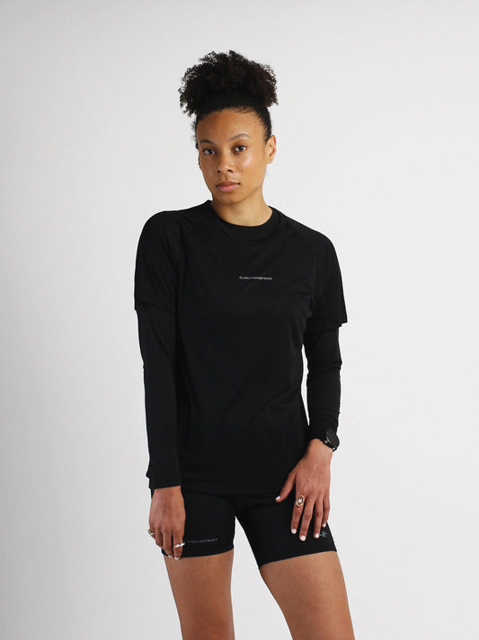 Slow Movement Womens Black Active Tshirt