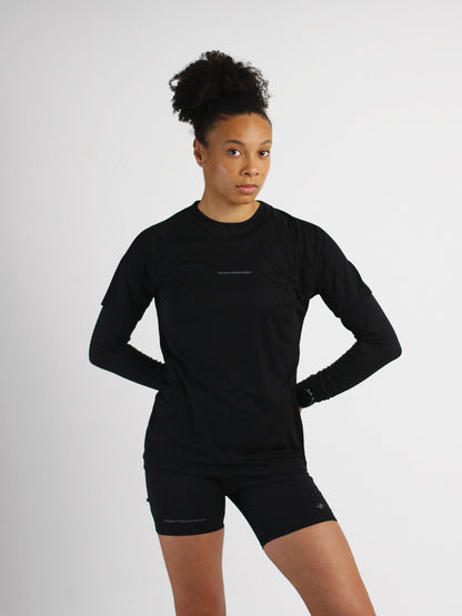 Slow Movement Womens Black Active Tshirt