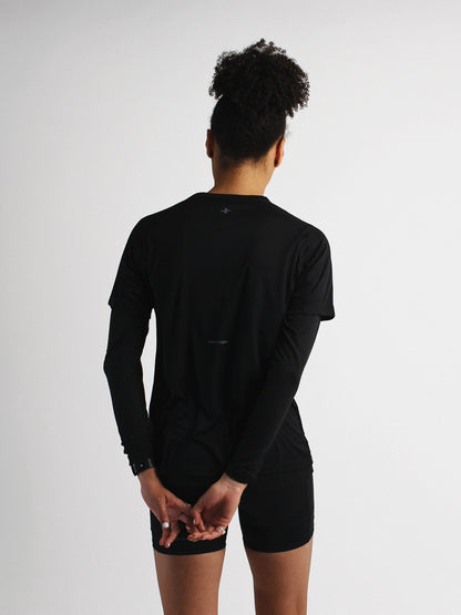 Slow Movement Womens Black Active Tshirt