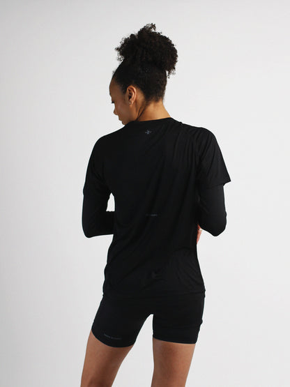 Slow Movement Womens Black Active Tshirt