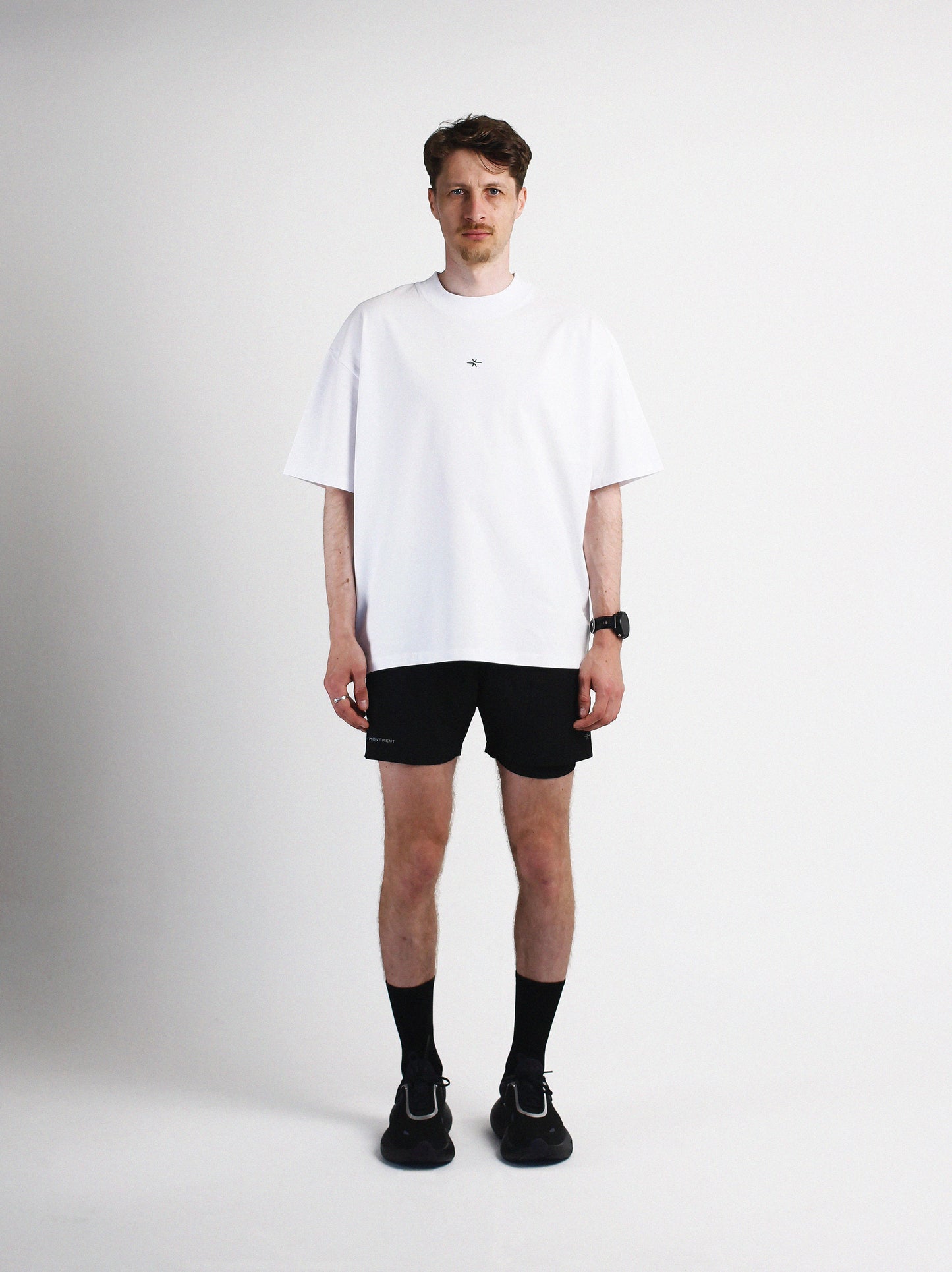 Slow Movement White Cotton Oversized Tshirt