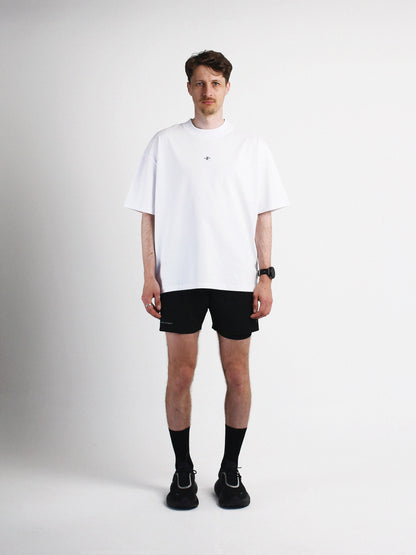 Slow Movement White Cotton Oversized Tshirt