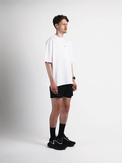 Slow Movement White Cotton Oversized Tshirt