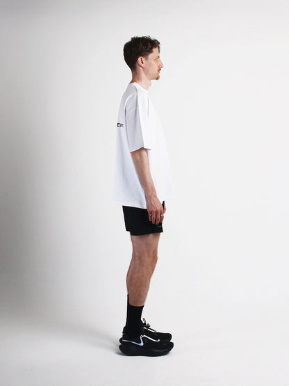 Slow Movement White Cotton Oversized Tshirt
