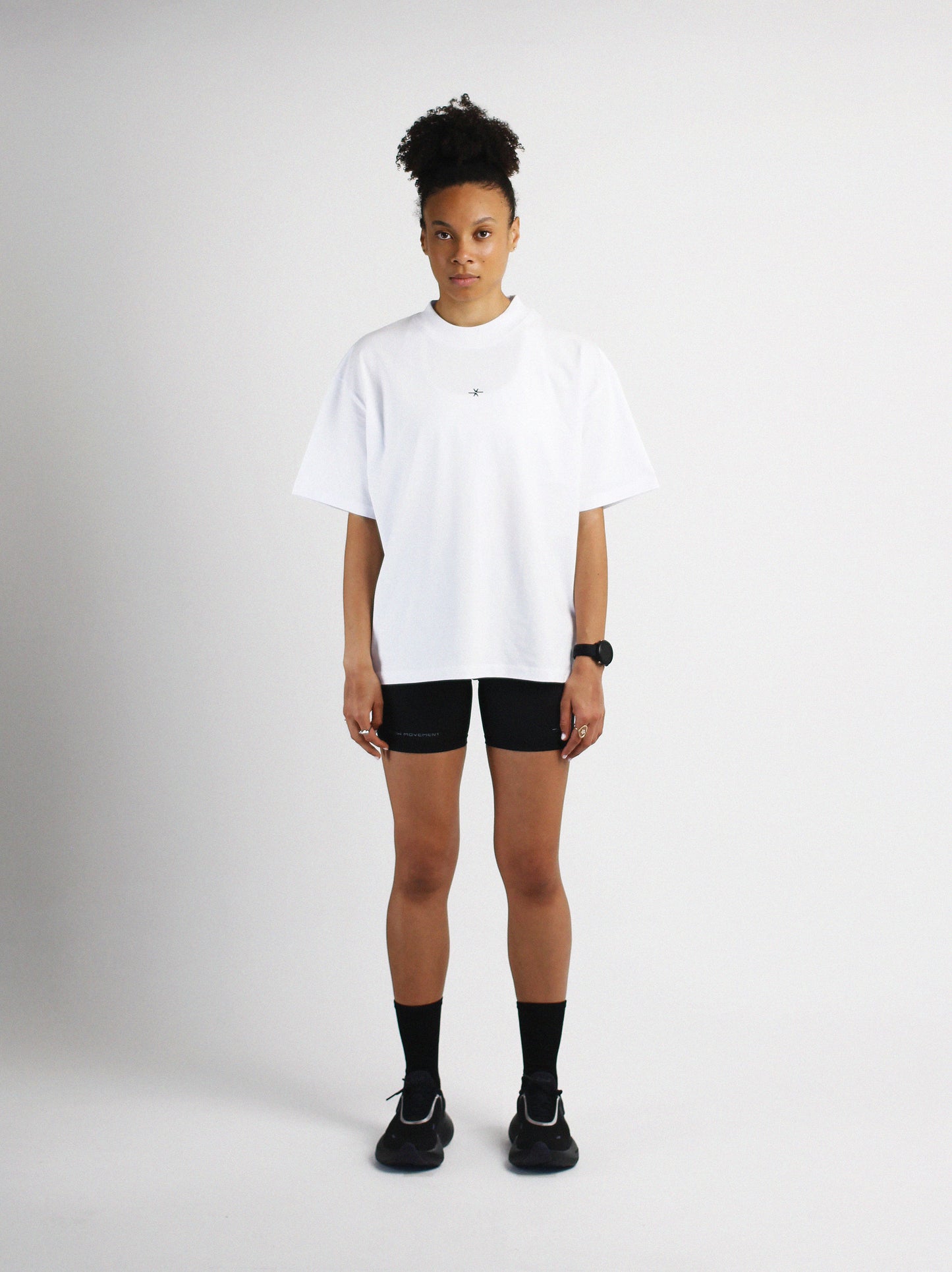 Slow Movement White Cotton Oversized Tshirt