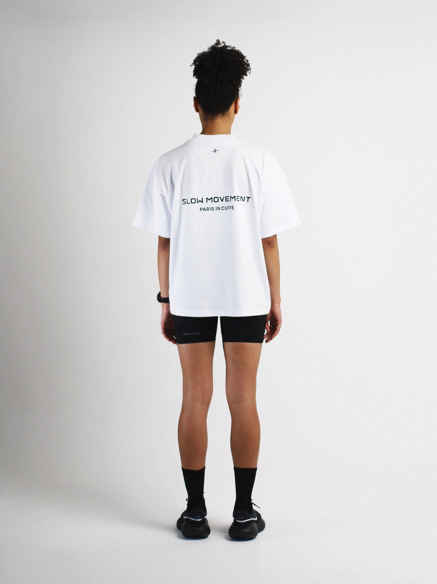 Slow Movement White Cotton Oversized Tshirt