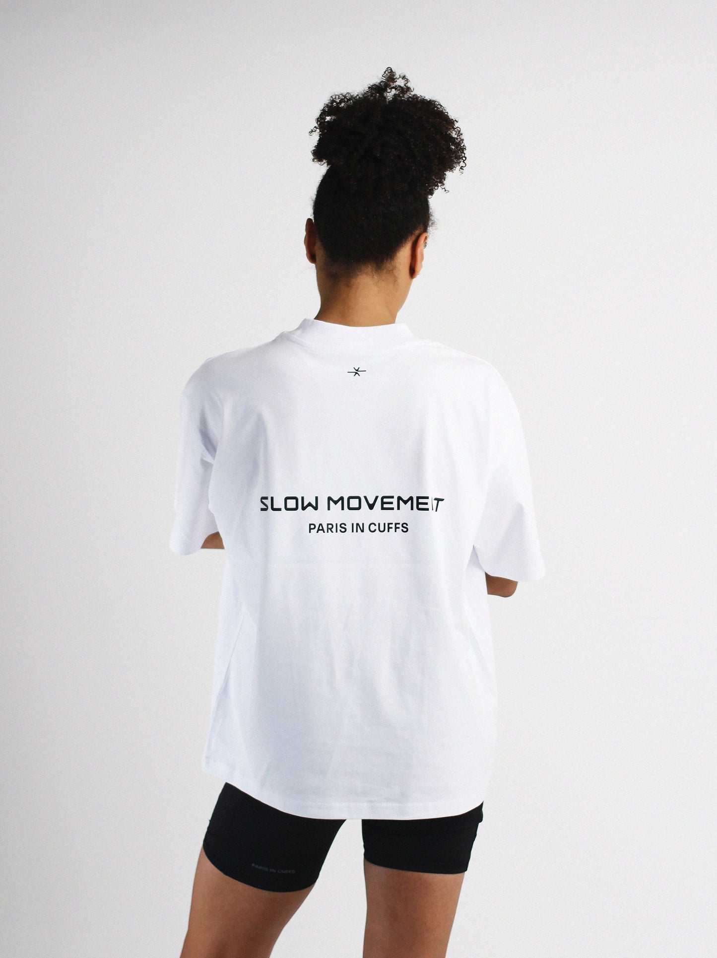 Slow Movement White Cotton Oversized Tshirt