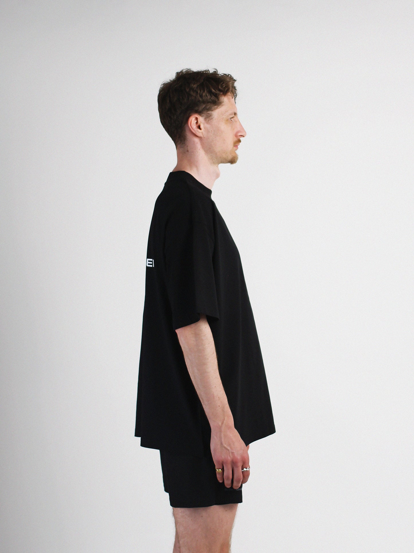 Slow Movement Black Cotton Oversized Tshirt