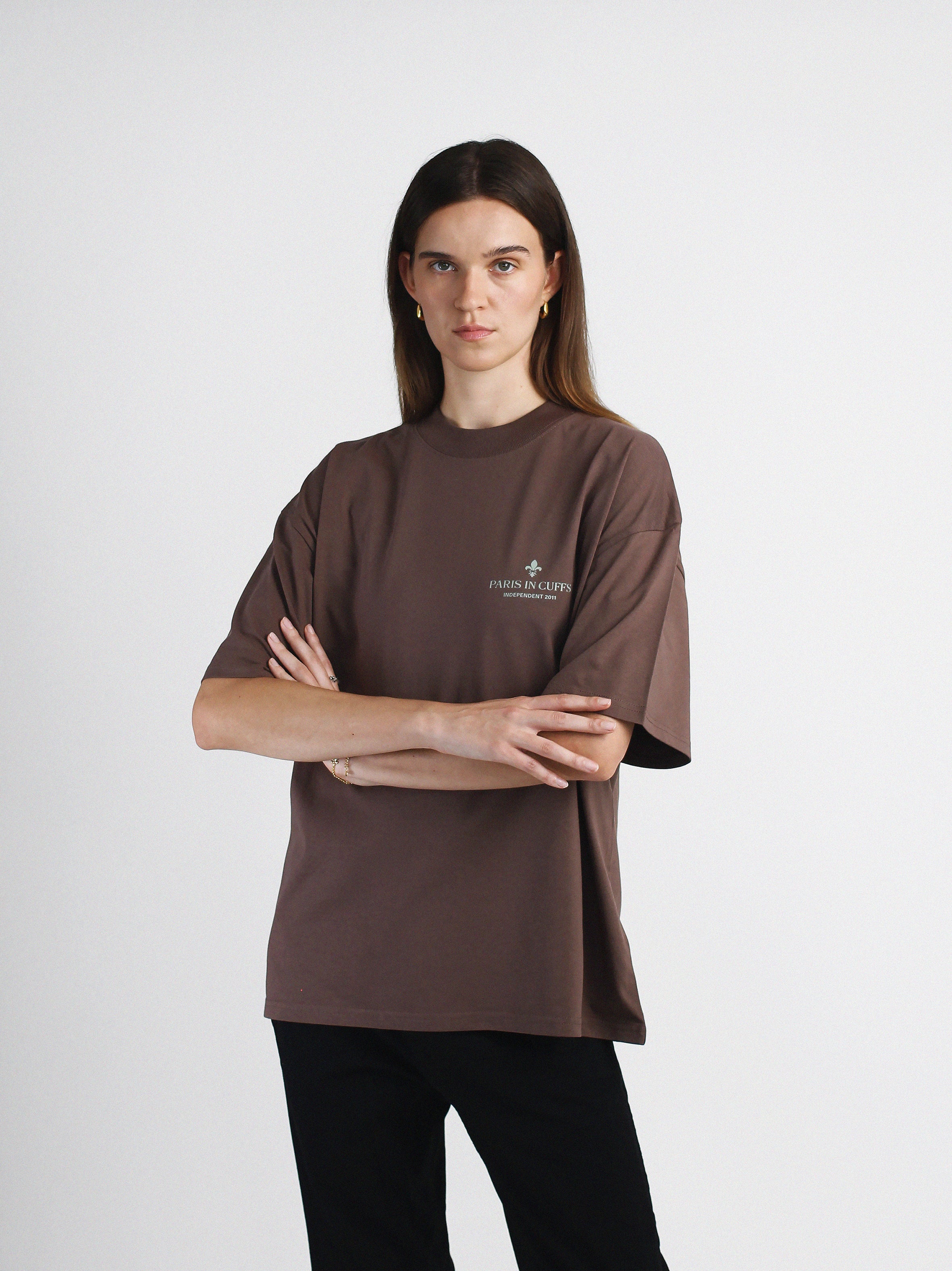 Mocha Heritage Oversized Tshirt – PARIS IN CUFFS