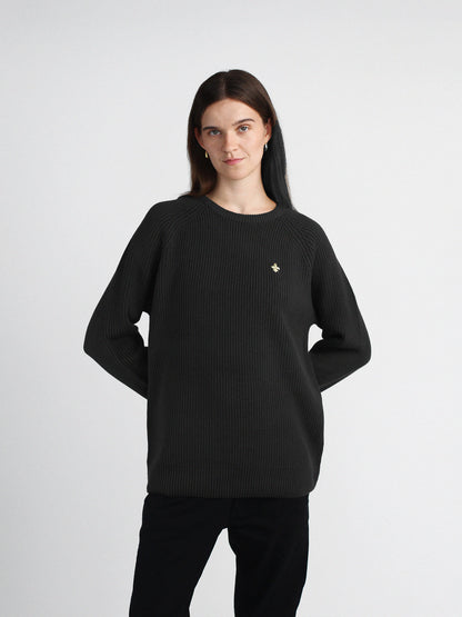 Black Knitted Sweatshirt