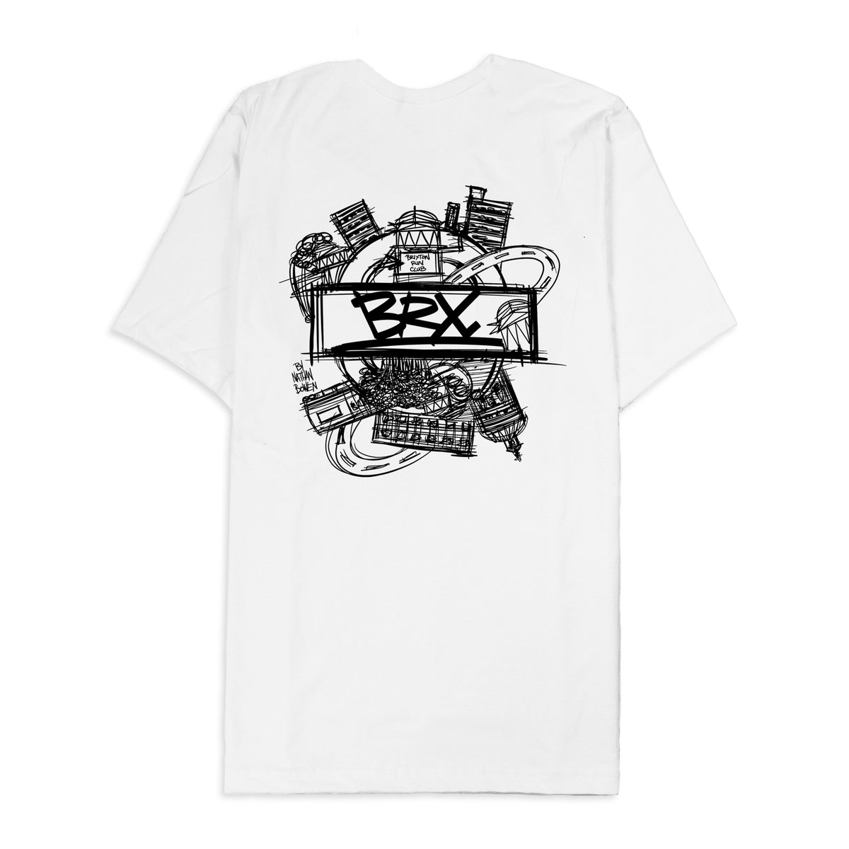 BRX by Nathan Bowen White Active Tshirt