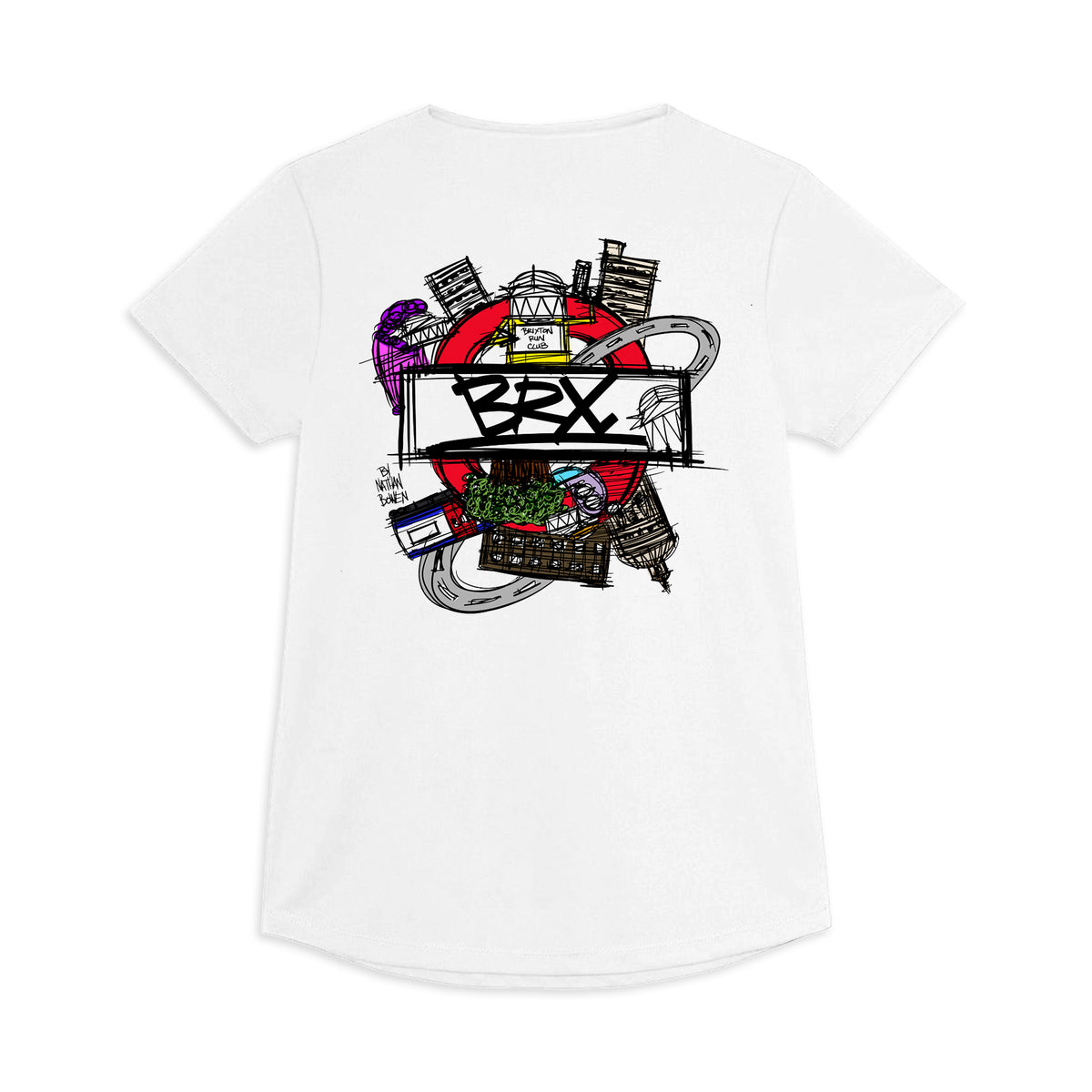 BRX x Nathan Bowen White Womens Active Tshirt (Colour)