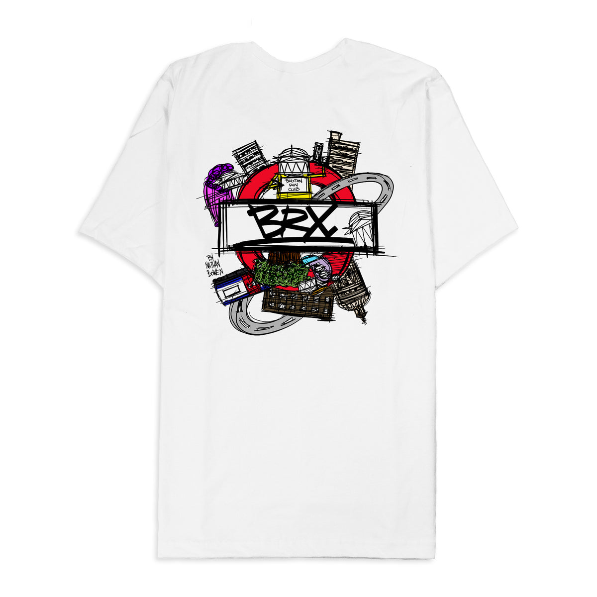 BRX x Nathan Bowen White Mens Active Tshirt (Colour)