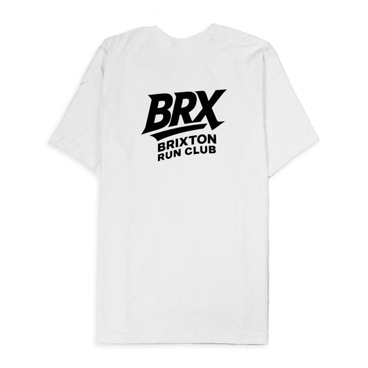 Brixton Run Club White Regular Fit Active Tshirt
