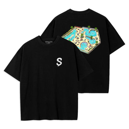 Stockwell Skatepark Black Oversized Cotton Tshirt