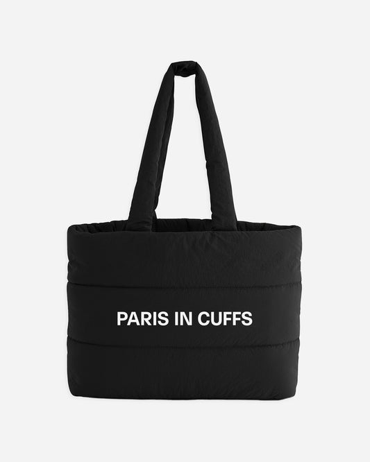 Black Quilted Tote Bag