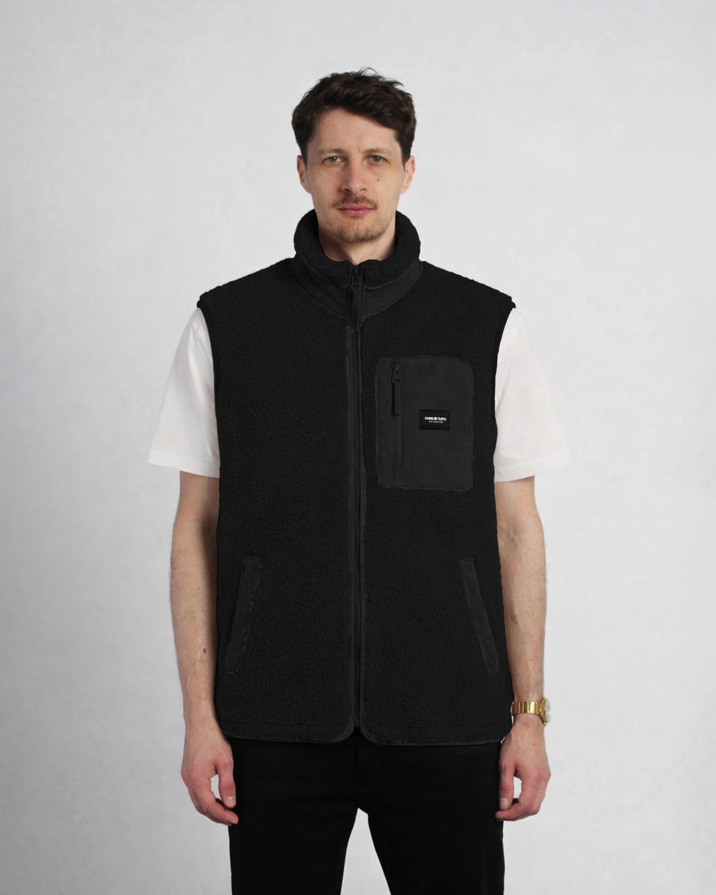 Black Sherpa Vest