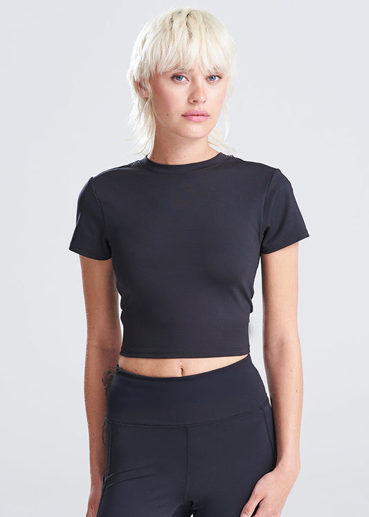 Just Cool Womens Recycled Sports Crop Tshirt JC215