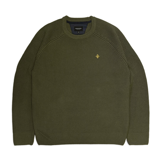 Olive Knitted Sweatshirt