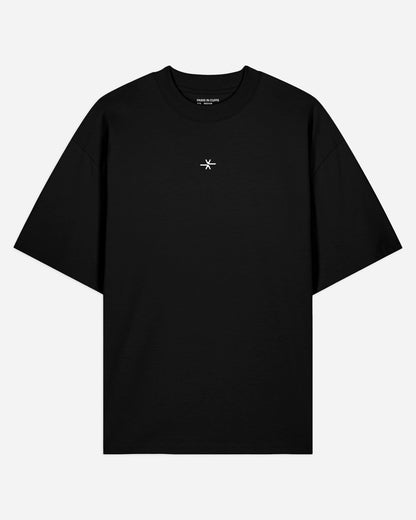 Slow Movement Black Cotton Oversized Tshirt