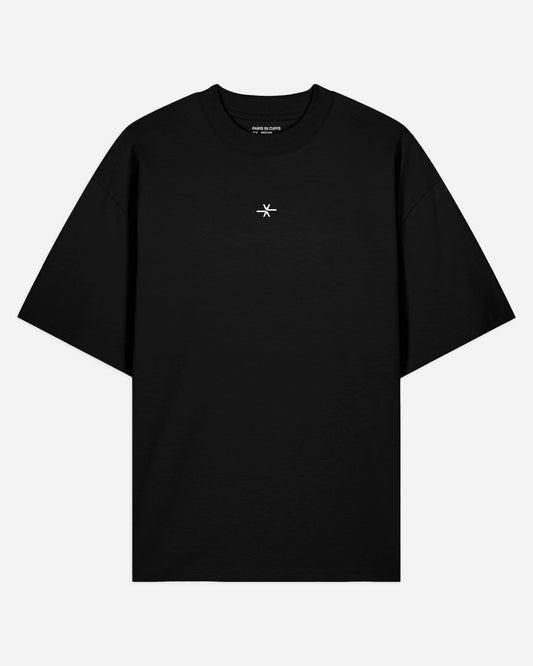 Slow Movement Black Cotton Oversized Tshirt