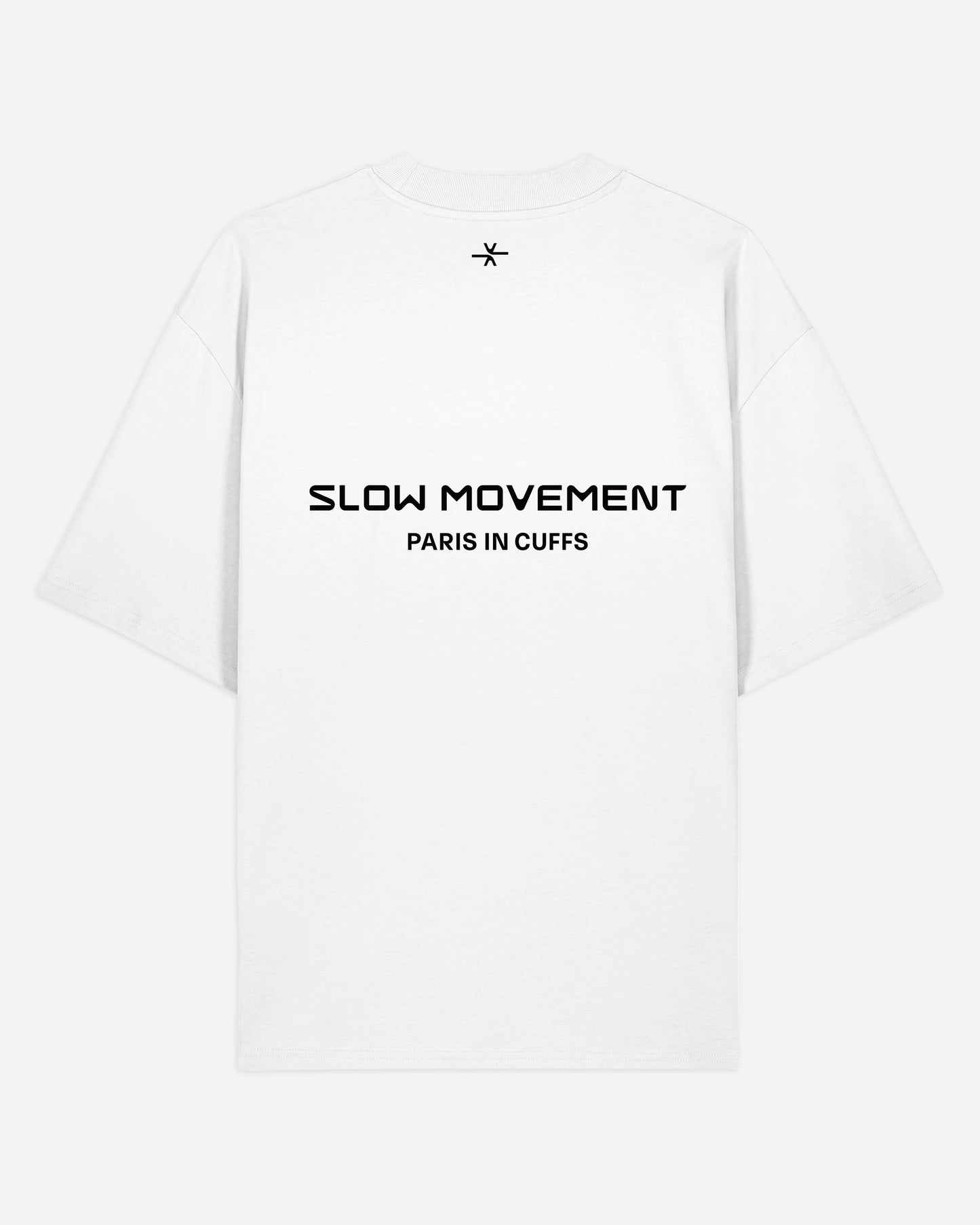 Slow Movement White Cotton Oversized Tshirt