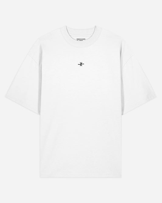 Slow Movement White Cotton Oversized Tshirt