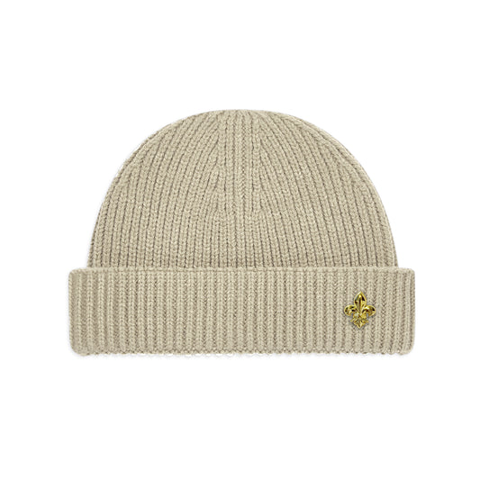 Sand Knitted Fisherman Beanie