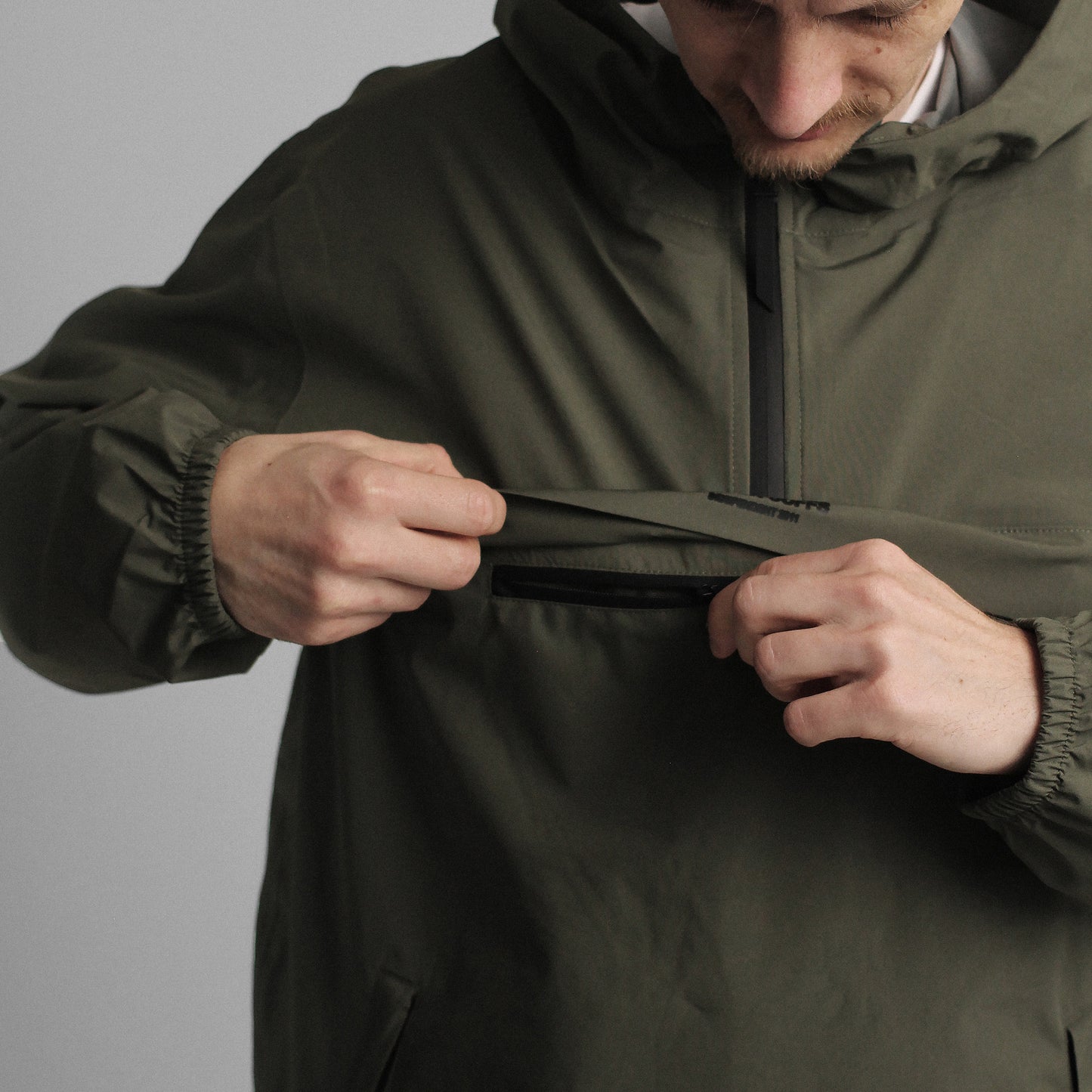 Olive Pull Over Jacket