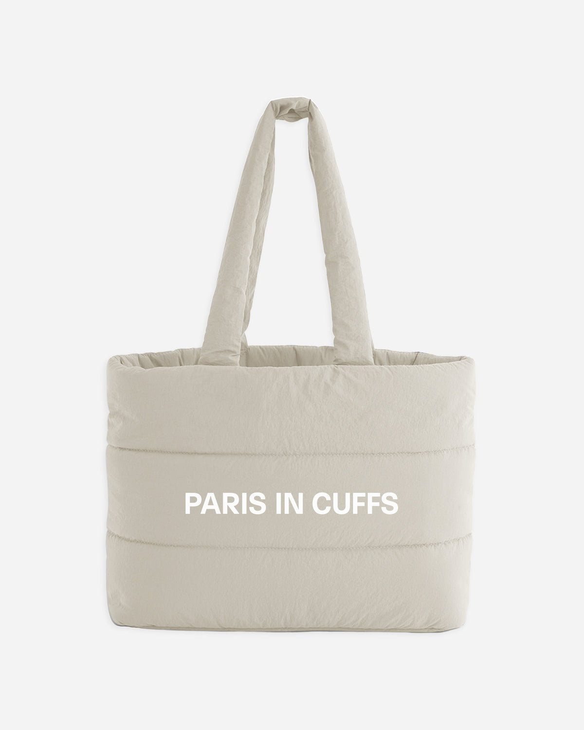 Stone Quilted Tote Bag