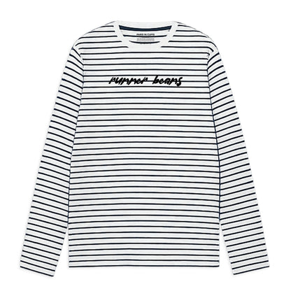 Unisex Long Sleeve Striped Tshirt