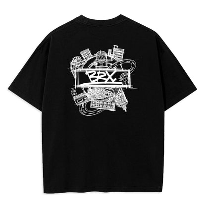 BRX x Nathan Bowen Black Oversized Cotton Tshirt