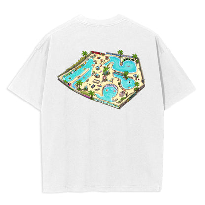 Stockwell Skatepark White Oversized Cotton Tshirt