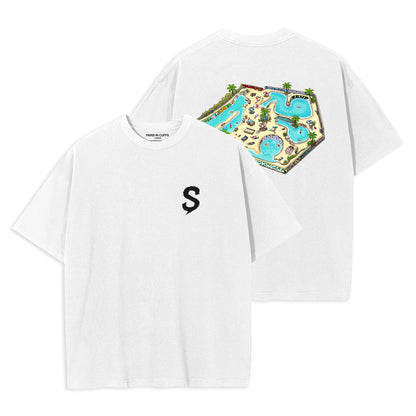 Stockwell Skatepark White Oversized Cotton Tshirt