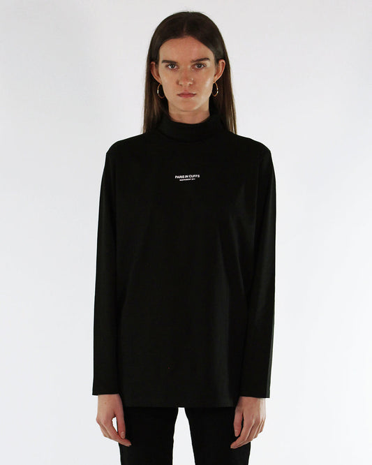 Black Mono Roll Neck