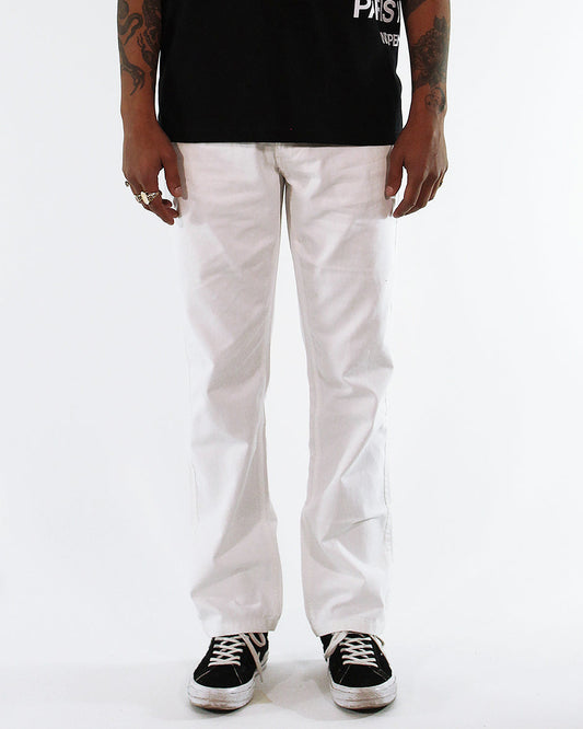White Straight Chinos