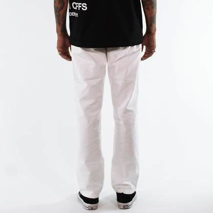 White Straight Chinos